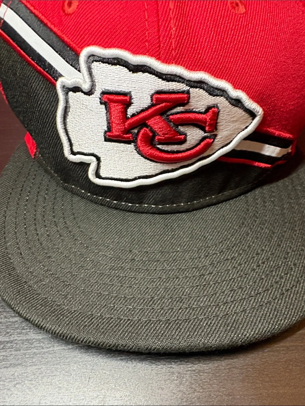New Era Kansas City Chiefs Red & Black Flatbill Snapback Hat